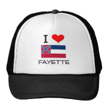 I Love Fayette Mississippi Trucker Hats