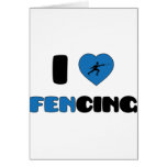 I Love Fencing Greeting Cards