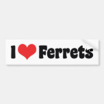 I Love Ferrets Bumper Sticker