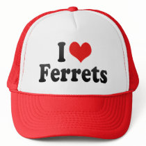 I Love Ferrets Mesh Hat