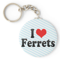 I Love Ferrets Key Chain