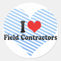 I Love Field Contractors Sticker
