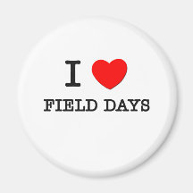 I Love Field Days Magnets
