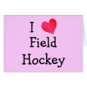 I Love Field Hockey cards