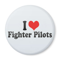 I Love Fighter Pilots Magnets