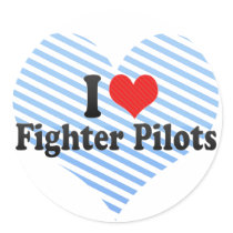 I Love Fighter Pilots Sticker