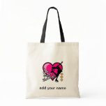 I LOVE FIGURE SKATING HEARTS AND SKATER CANVAS BAG