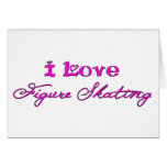 I love figure skating hot pink card