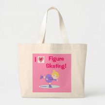 I love Figure Skating! jumbo tote bag
