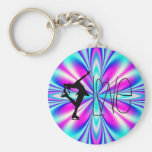 I Love Figure Skating Key Chains - Blue & Pink