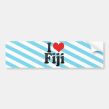 I Love Fiji Bumper Stickers