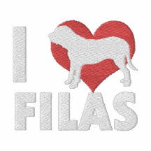 I Love Filas Embroidered Long Sleeve T-Shirt
