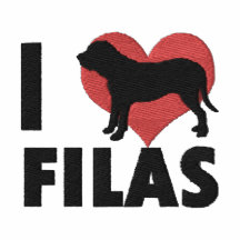I Love Filas Embroidered T-Shirt