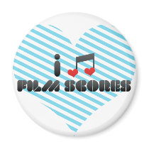 I Love Film Scores Refrigerator Magnet