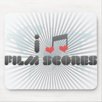 I Love Film Scores Mouse Pads