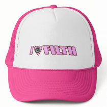 I LOVE FILTH Dub Dubstep Dirty Electro DJ Women's Mesh Hat