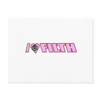 I LOVE FILTH Dub Dubstep Dirty Electro DJ Women's Post Card