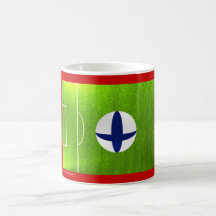 I Love Finland football soccer flag mug