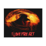 I love Fire Art card Postcards