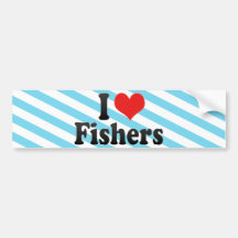 I Love Fishers Bumper Stickers
