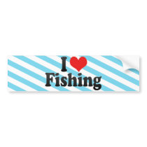 I Love Fishing Bumper Sticker