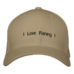 I Love Fishing ! Embroidered Baseball Caps