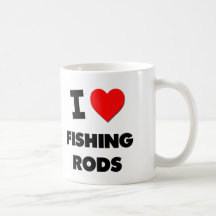I Love Fishing Rods Mug