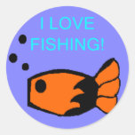 I Love Fishing Sticker