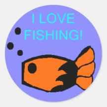 I Love Fishing Sticker