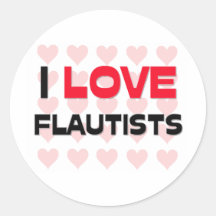 I LOVE FLAUTISTS STICKER