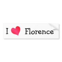 I Love Florence Bumper Sticker