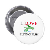 I Love Flying Fish Pin