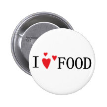 I Love Food Pins