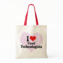 I Love Food Technologists bags