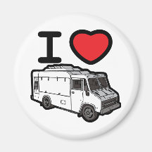 I Love Food Trucks! Fridge Magnet