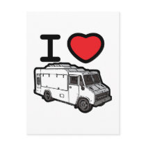 I Love Food Trucks! Postcards