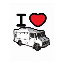 I Love Food Trucks! Postcards
