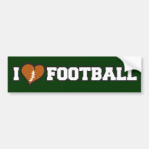 I Love Football Bumper Sticker