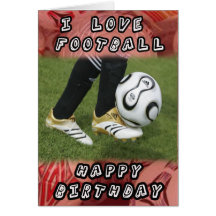 I love Football Greeting Card
