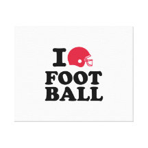 I love Football helmet Canvas Prints