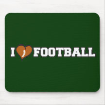 I Love Football Mouse Pads