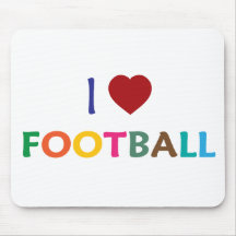 I Love Football Mouse Pads
