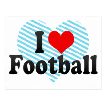 I Love Football Postcards