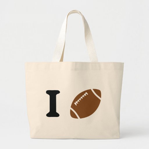 i love football tote bags