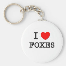 I Love Foxes Key Chains