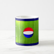 I Love France football soccer flag mug