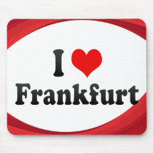 I Love Frankfurt, Germany Mouse Pad