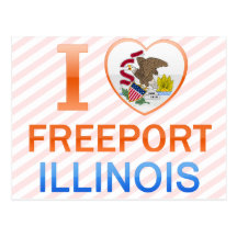 I Love Freeport, IL Postcard