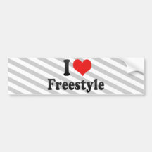 I Love Freestyle Bumper Sticker
