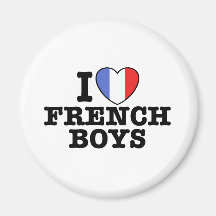 I Love French Boys Fridge Magnets